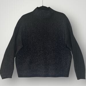 H&M Black Glittery Fine Knit Top